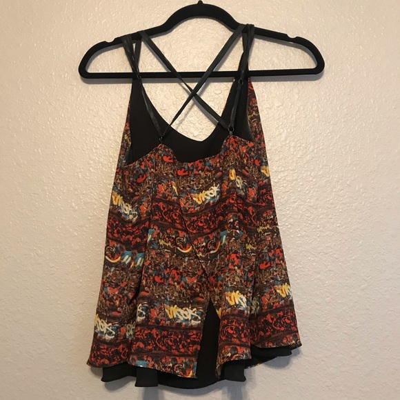 Sam Edelman | Multi-color Flowy Cross-back Tank - Picture 2 of 3